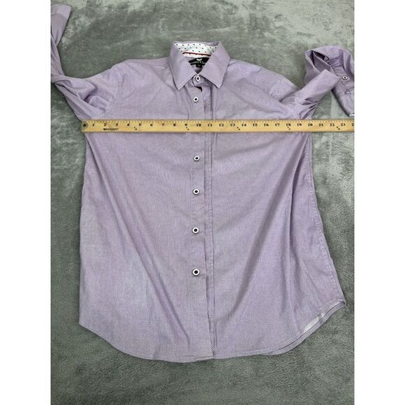 Buttercloth Regular Fit Long Sleeve Button Down Shirt Men's Size Medium Purple - Picture 8 of 11